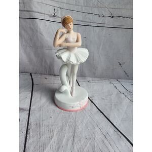 Vintage Schmid Porcelain Ceramic Ballerina Figurine 1990s Korea 7 In Tall